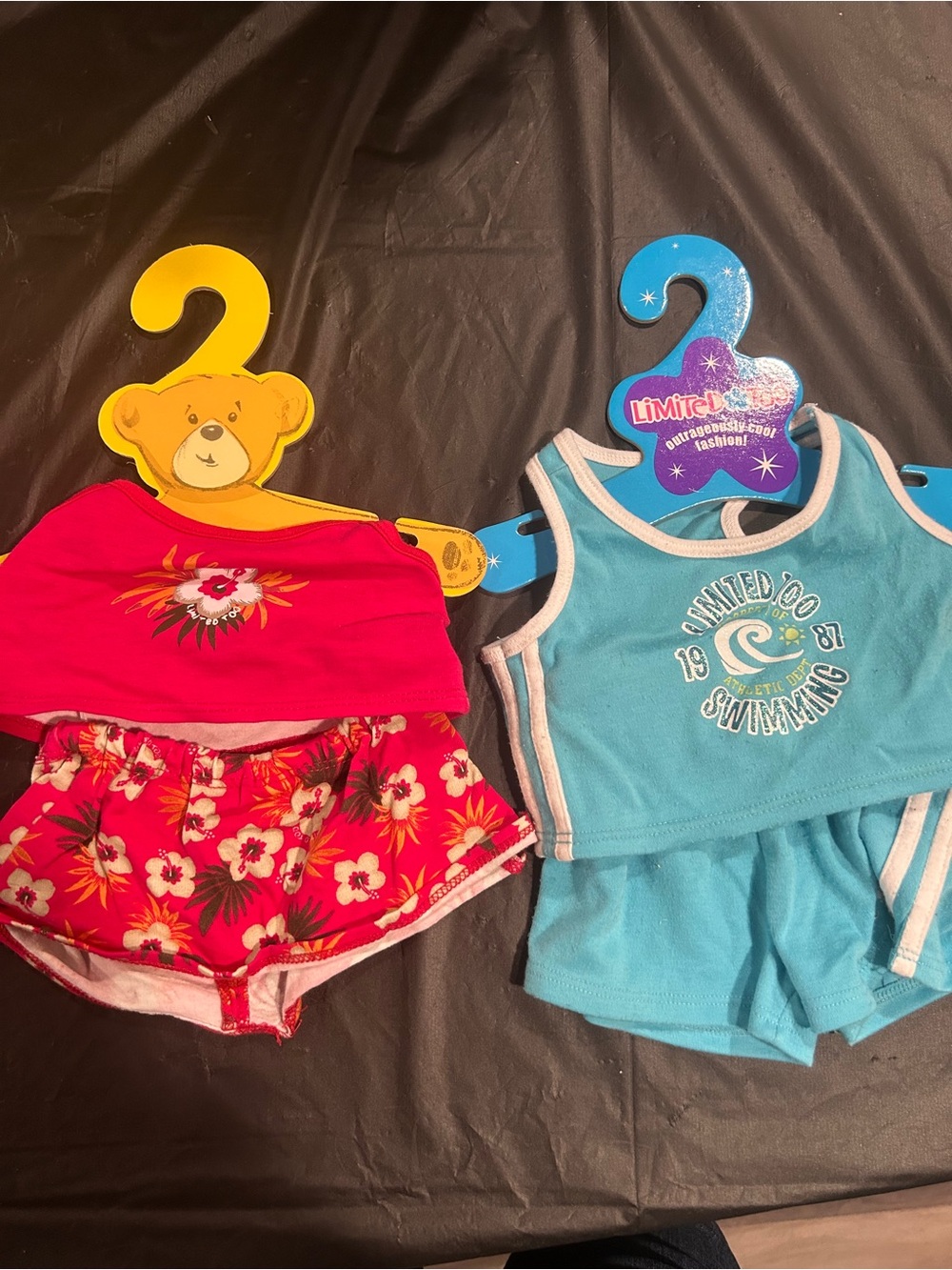Build a Bear  Swim Sets - Pink Floral & Aqua Blue